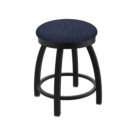 Holland Bar Stool Co 18" Swivel Vanity Stool, Black Wrinkle, Graph Anchor Seat 80218BW014